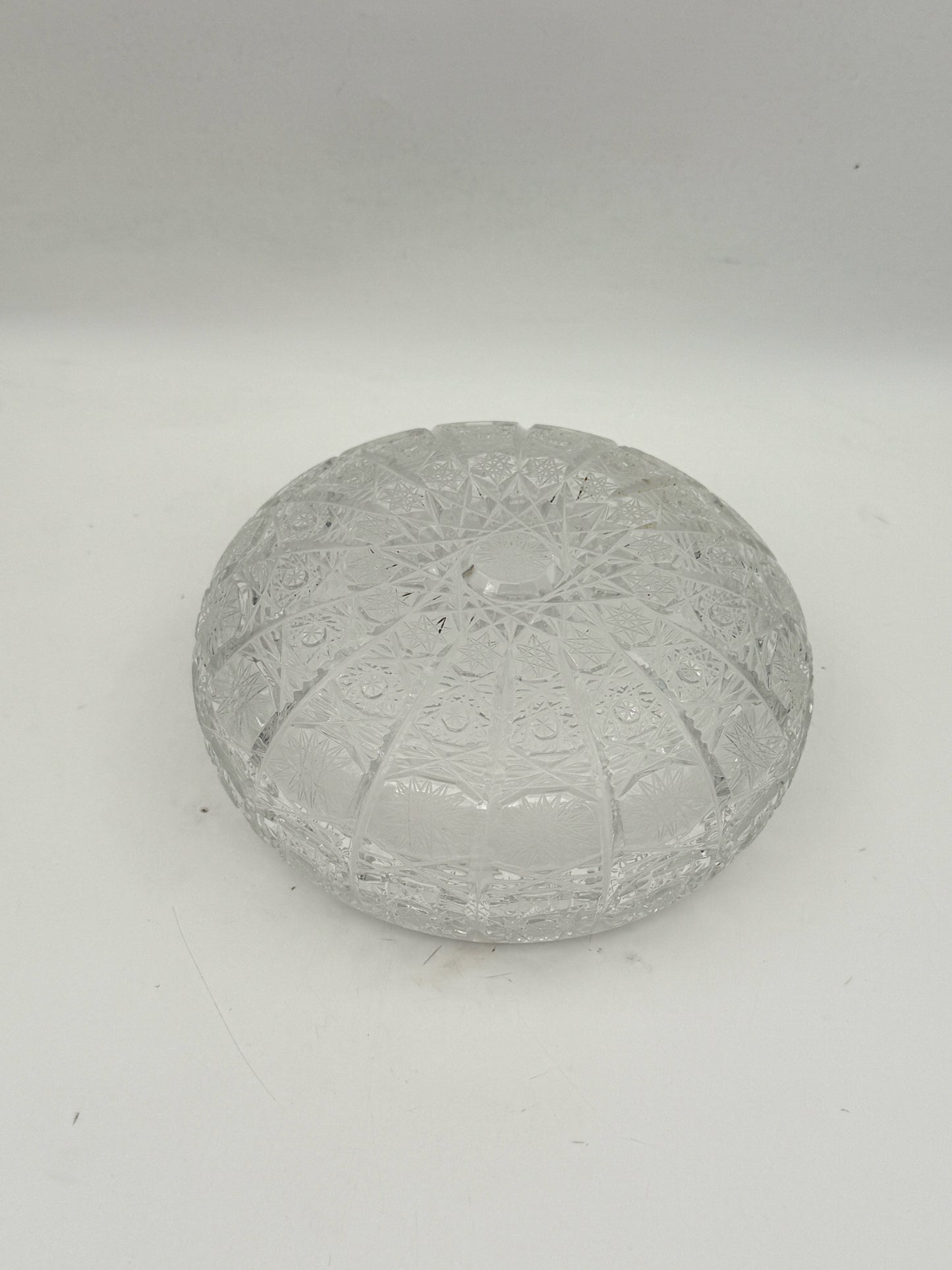 Antique Brilliant Cut Crystal Candy Dish