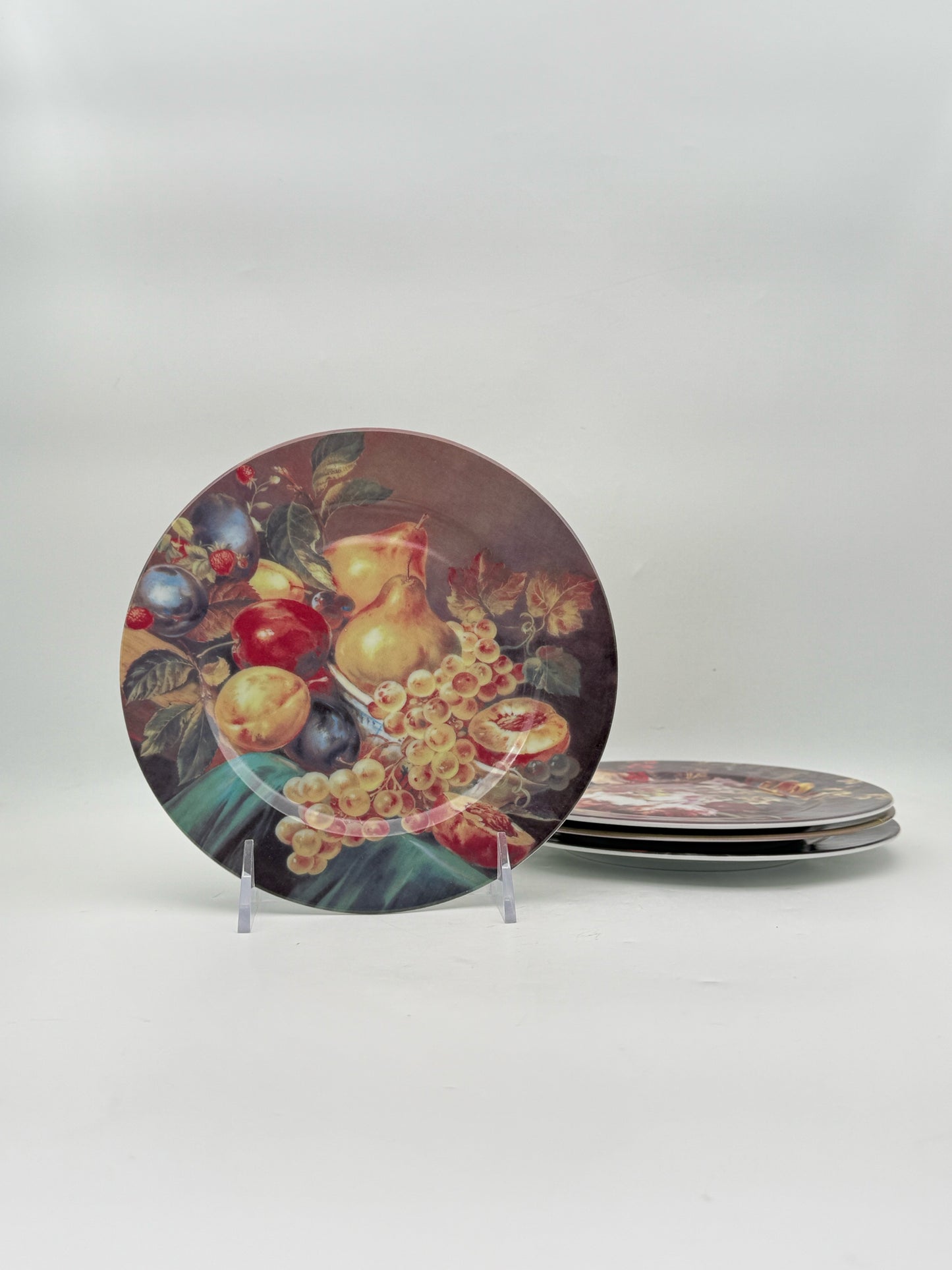 St. Martin Email De Limoges Dessert Plates- Set Of Four