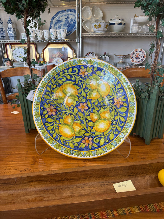 Cottura Large Majolica Lemon Bowl Made In Italy