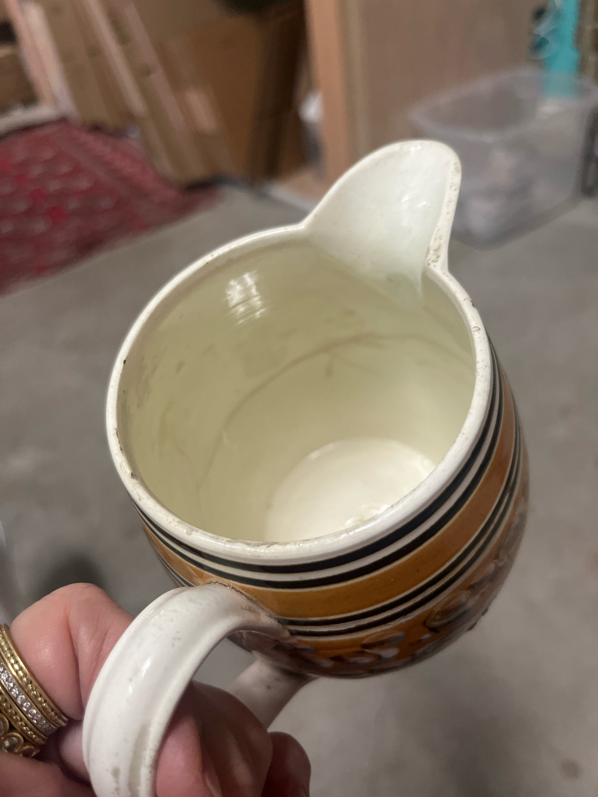Mochaware pitcher