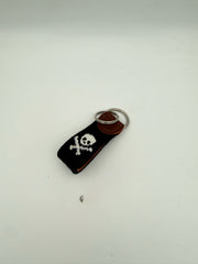Needlepoint Keychain- Skull And Bones