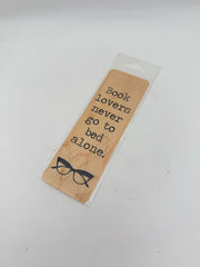 Book Lovers Wood Bookmark