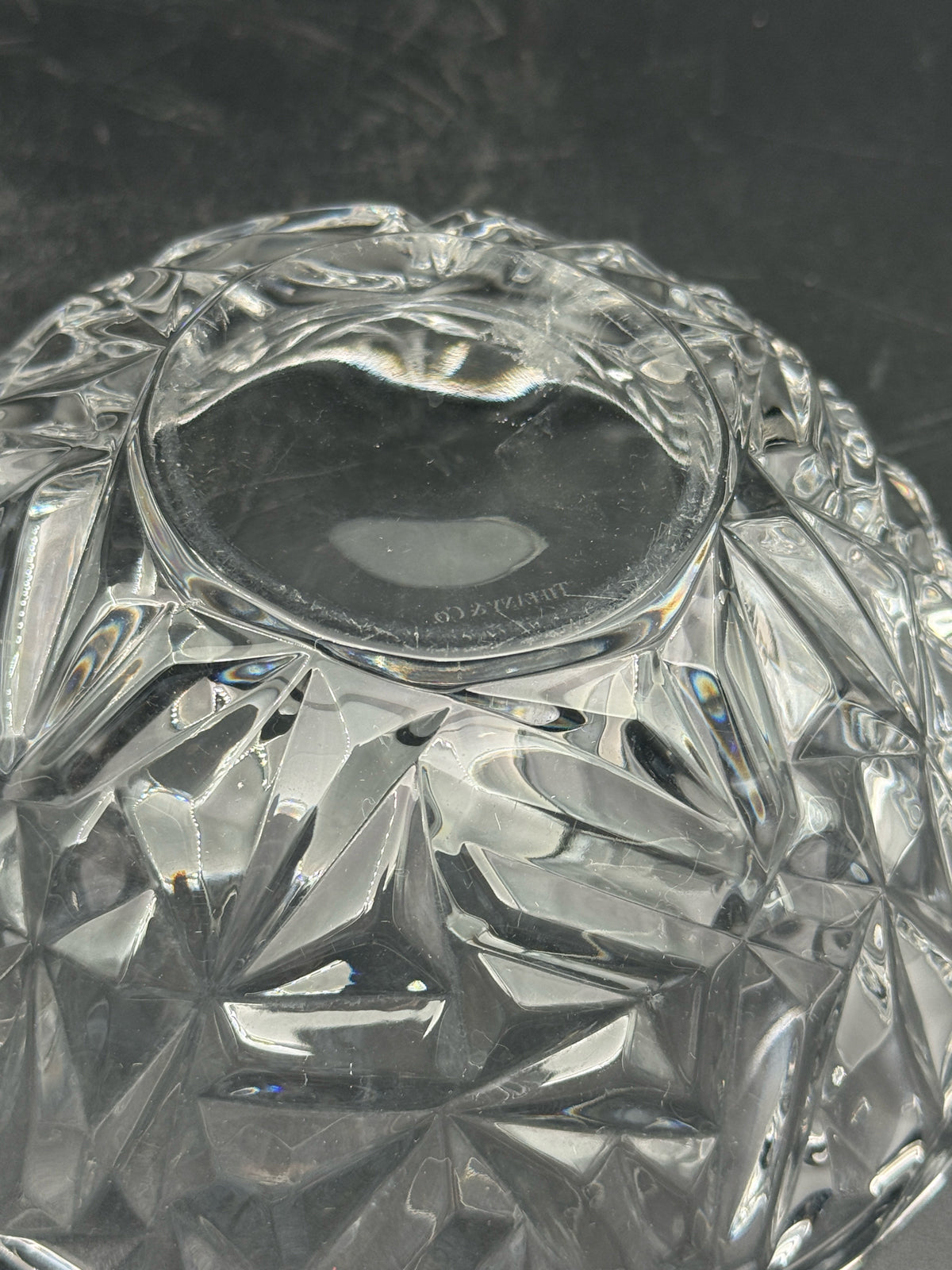 Tiffany & Co Rock Cut Crystal Bowl