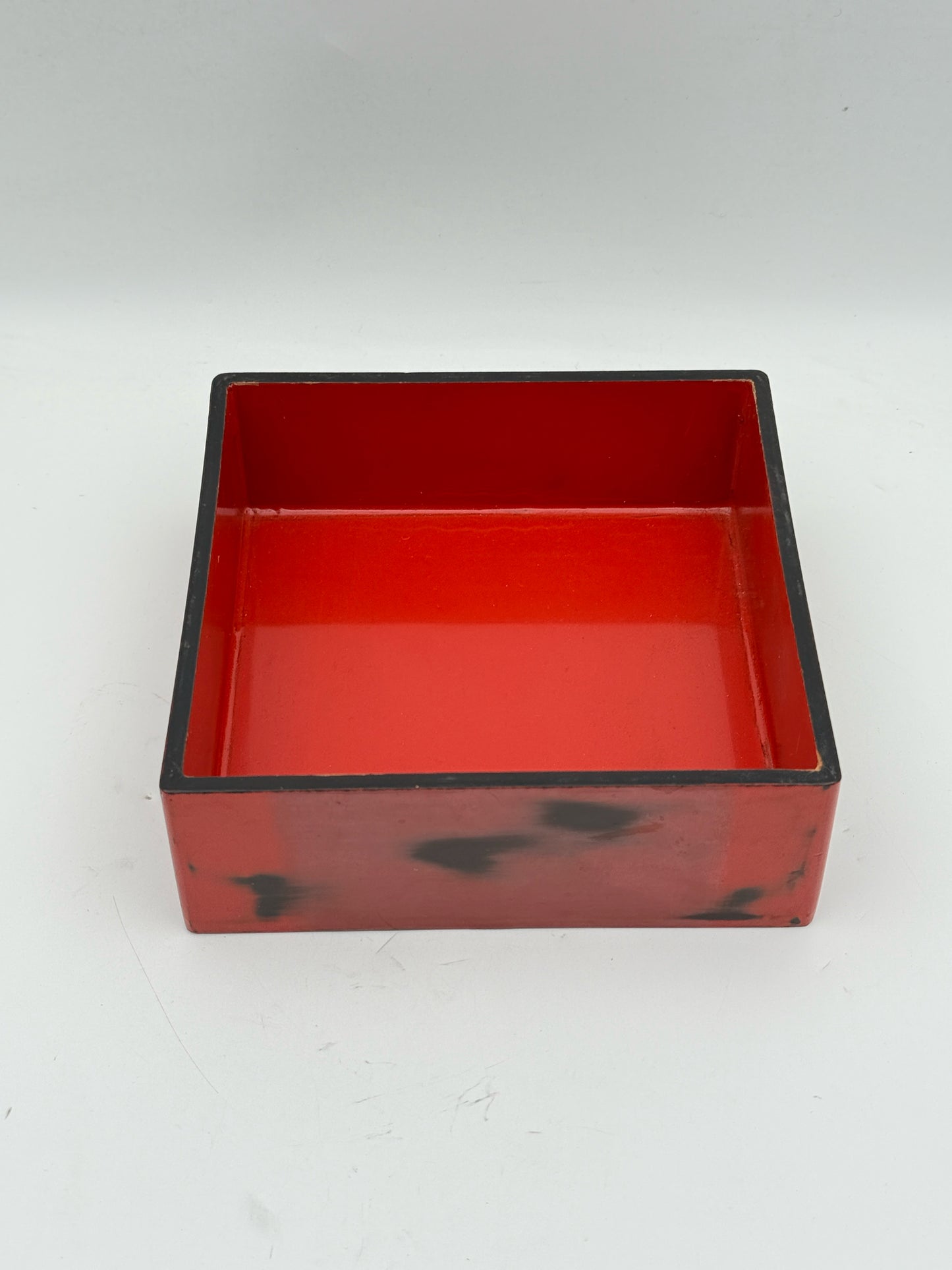 Red And Black Tortoiseshell Pattern Lacquer Box