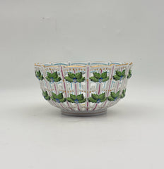 Herend Rothschild Pierced Ceramic Bowl