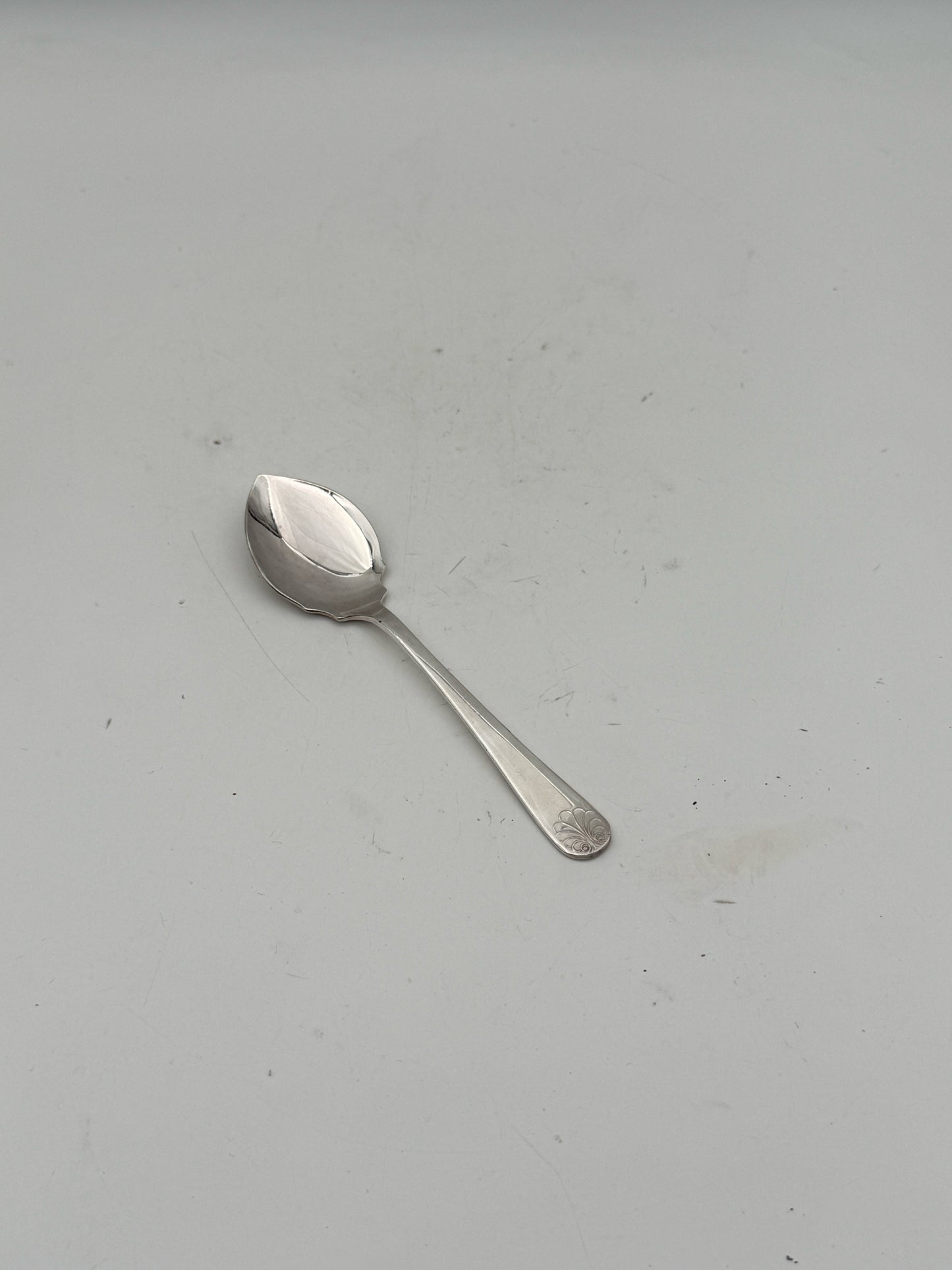 Silverplate And Crystal Condiment Server With Spoon
