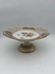 Antique Dresden Ambrosius Lamm Pierced Compote
