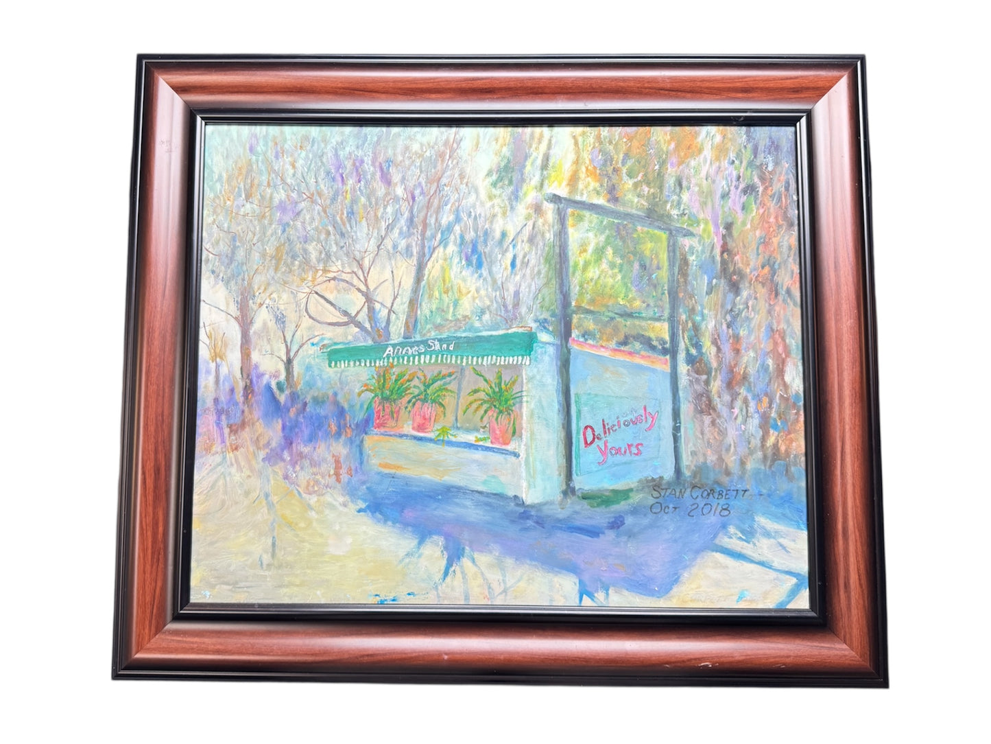 Stan Corbett “Annie’s Stand” Rancho Palos Verdes Oil on Board, 2018