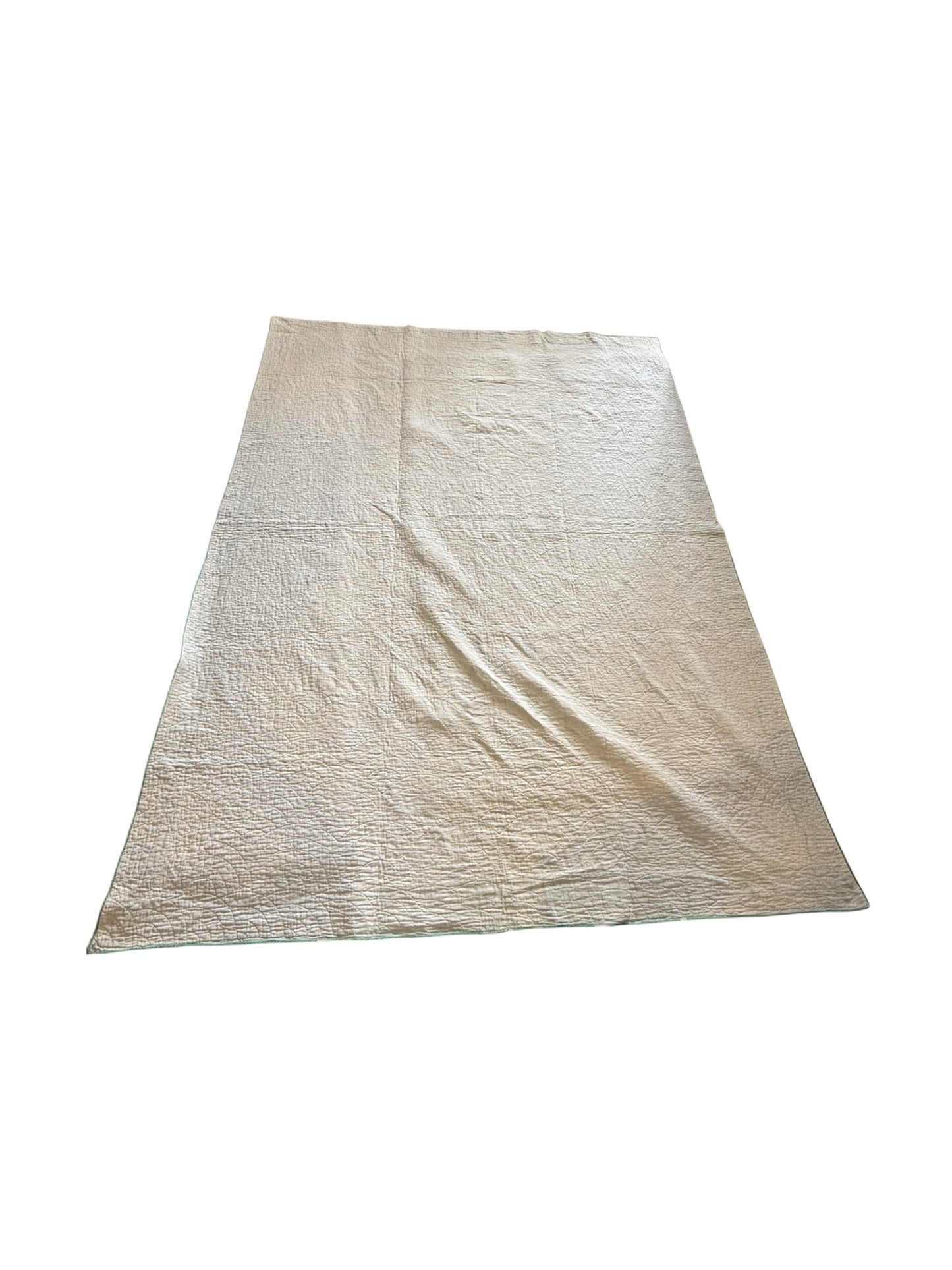 Vintage Hand Pieced Large Fan Quilt