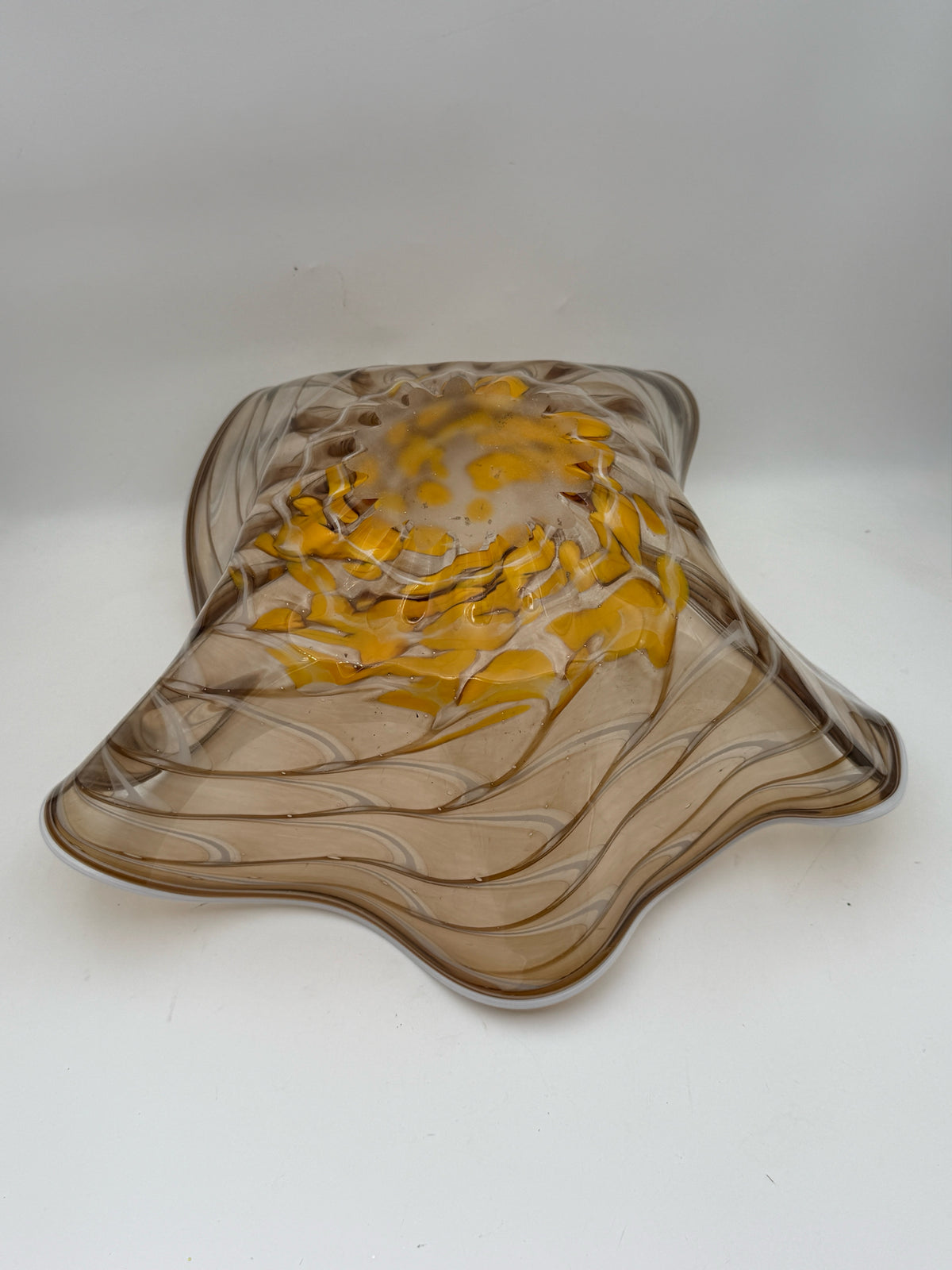 Yellow Art Glass Bowl