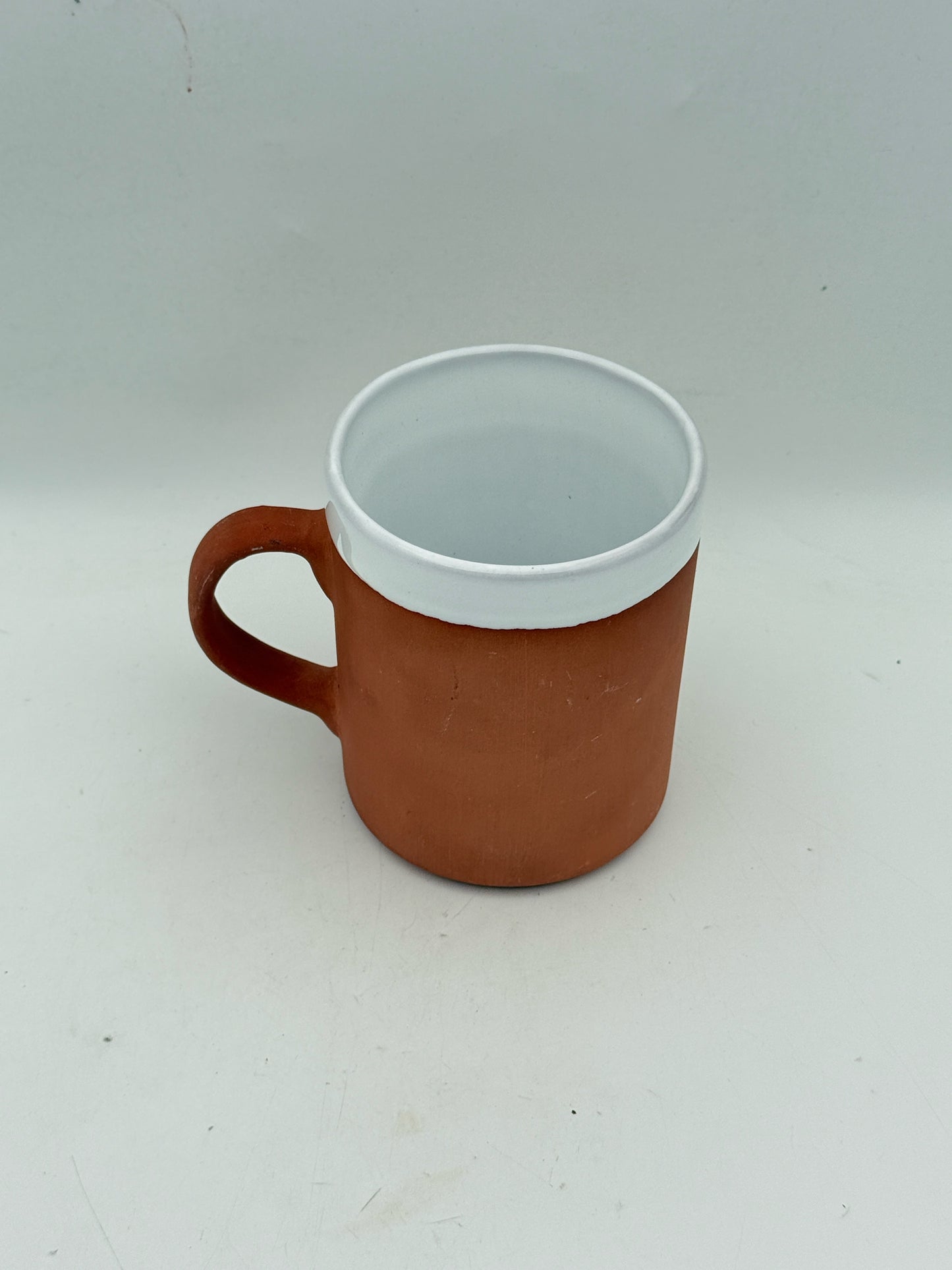 Romertopf White Rim Mugs- Set Of Four