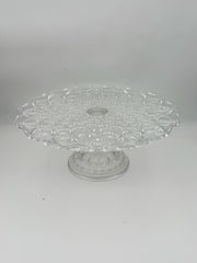 Vintage Crystal Glads Pedestal Cake Plate