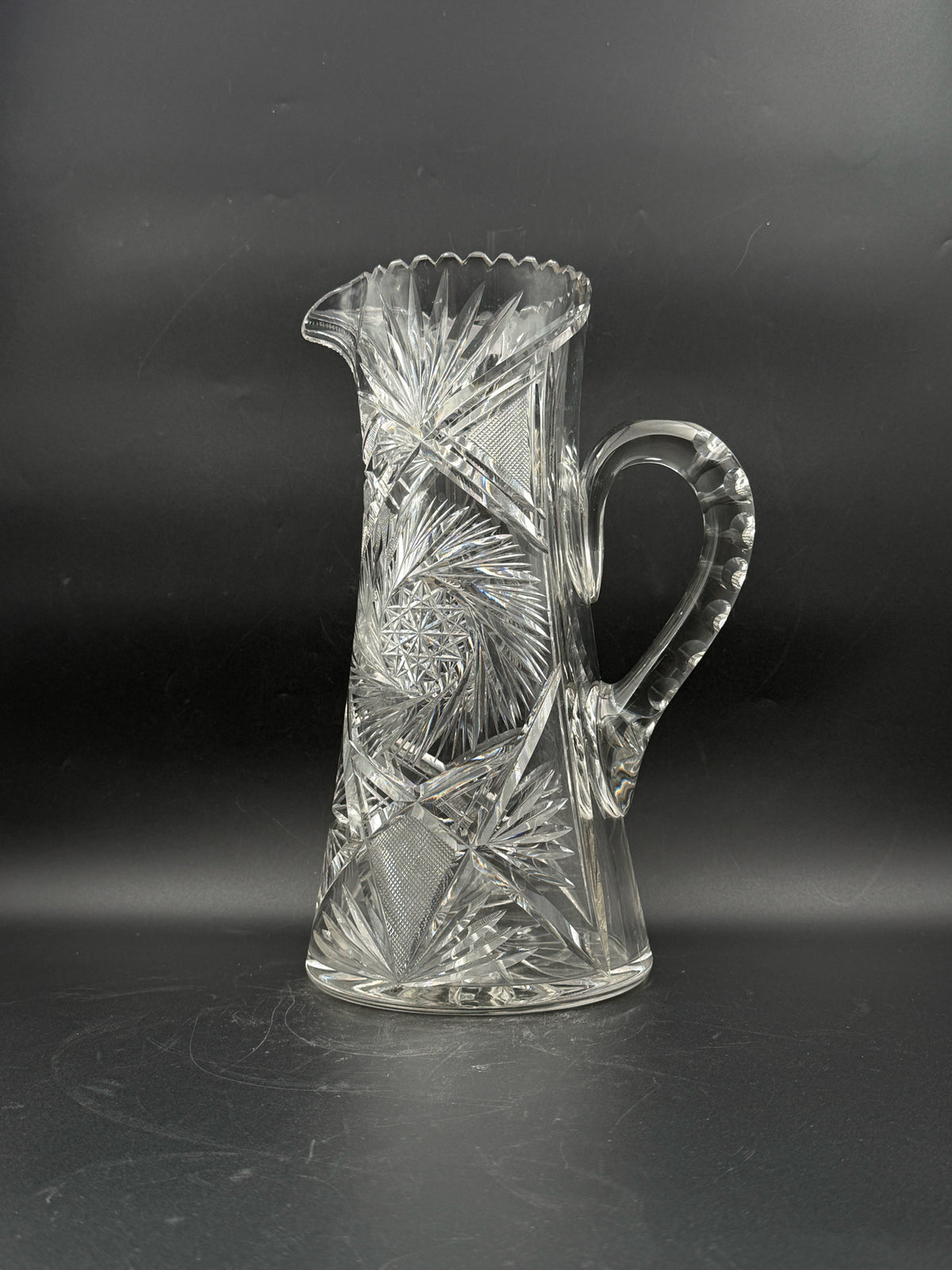 Brilliant Cut Crystal Glass Pitcher