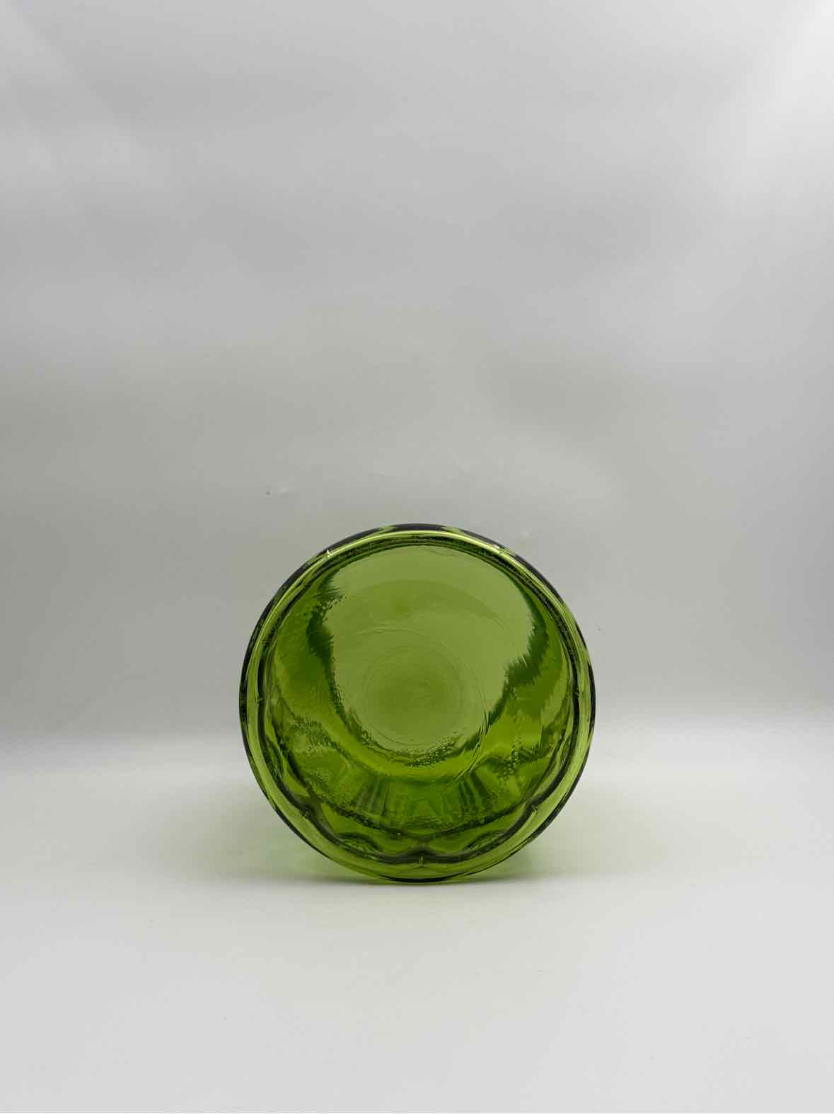 Vintage LE Smith Green Moon Stars Glass Canister Jar Decor
