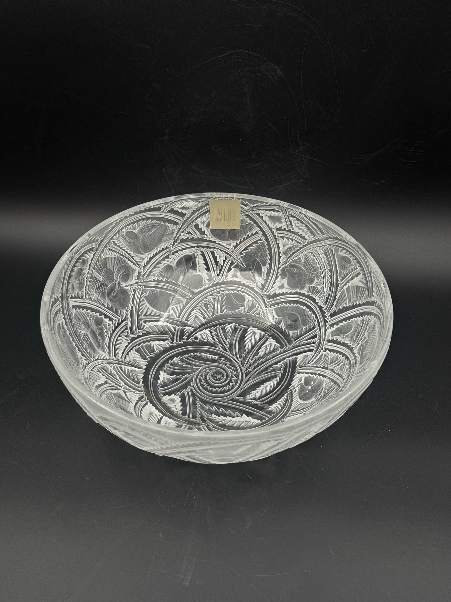 Lalique Pinsons Crystal Bowl