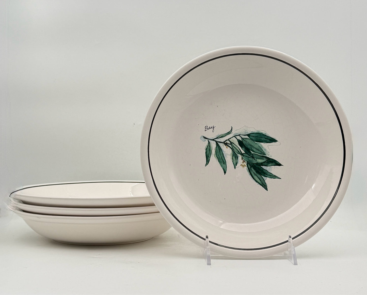 Williams Sonoma Herb Pasta Bowls- Set Of 4