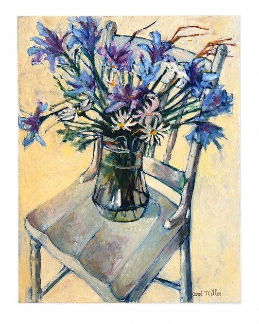 Framed Floral Still Life Painting By Carol Miller