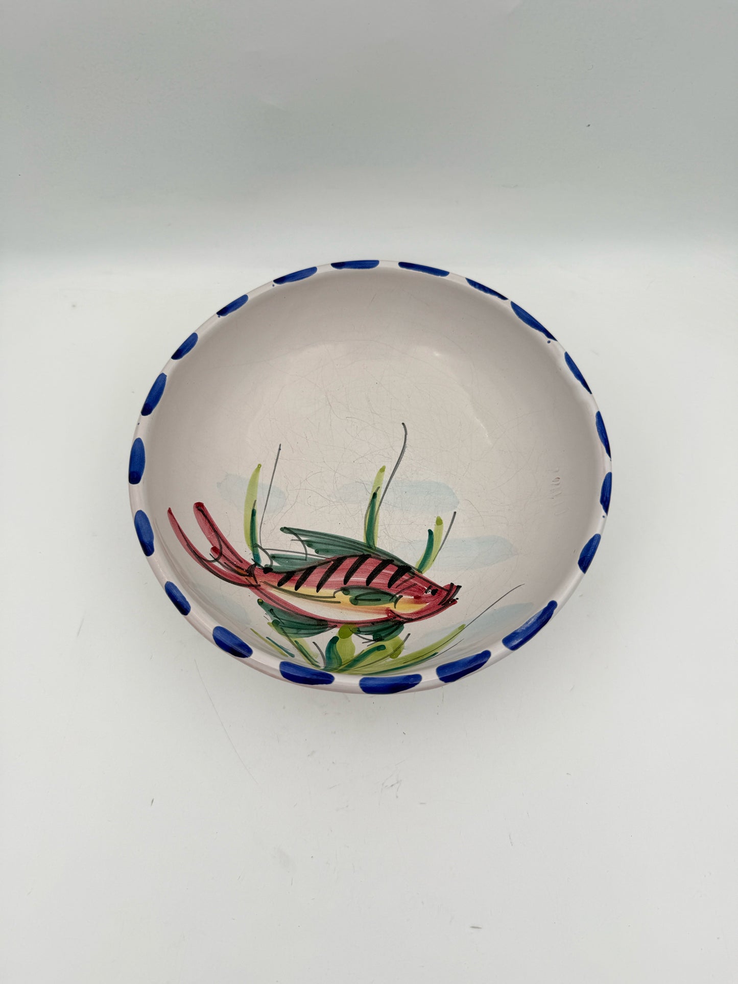 Vietri Al Mare  Handpainted Fish Bowls Made In Italy- Set Of 7