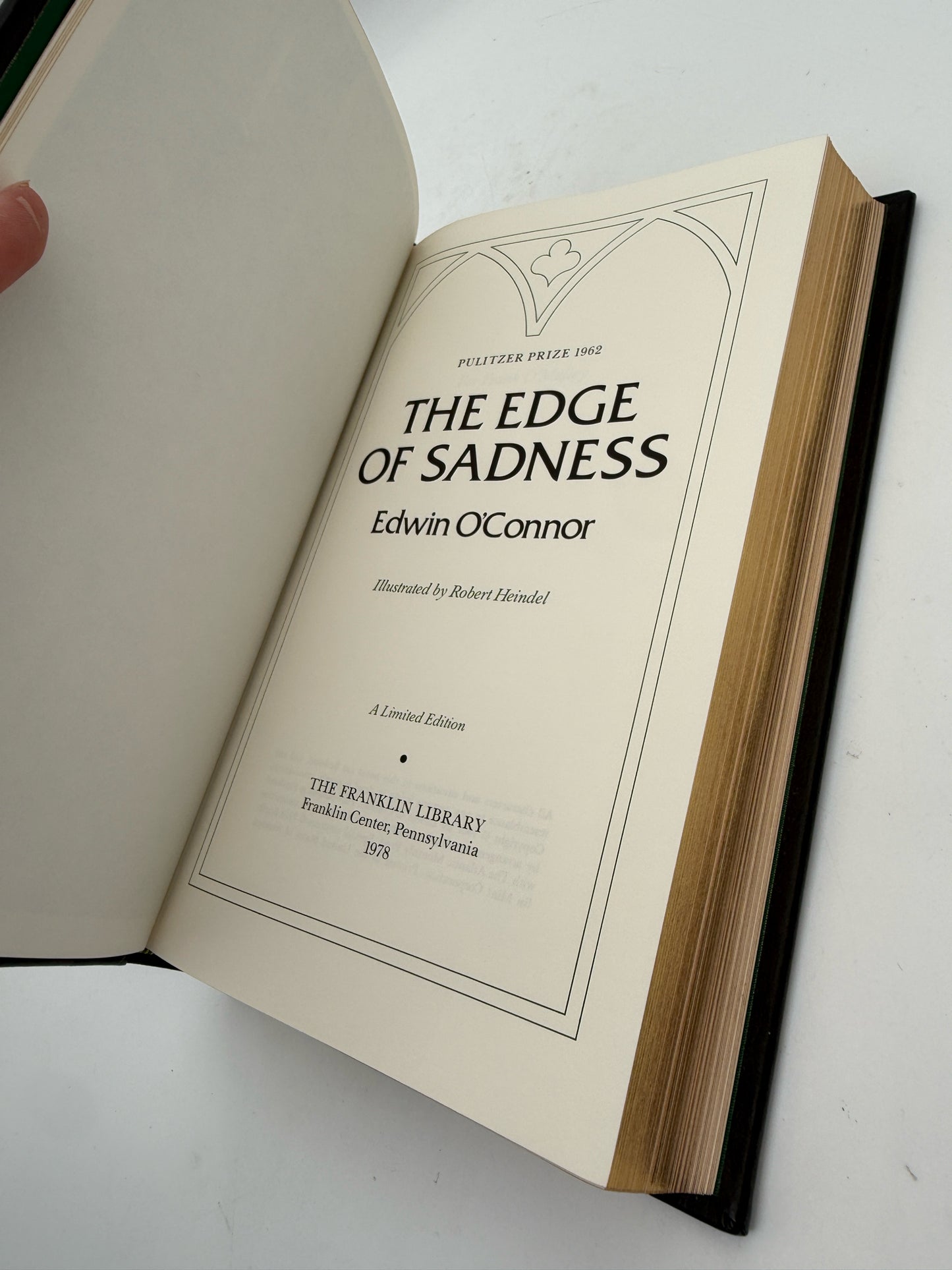 Edwin O'Conner "The Edge Of Sadness" Hardcover Book- Franklin Edition