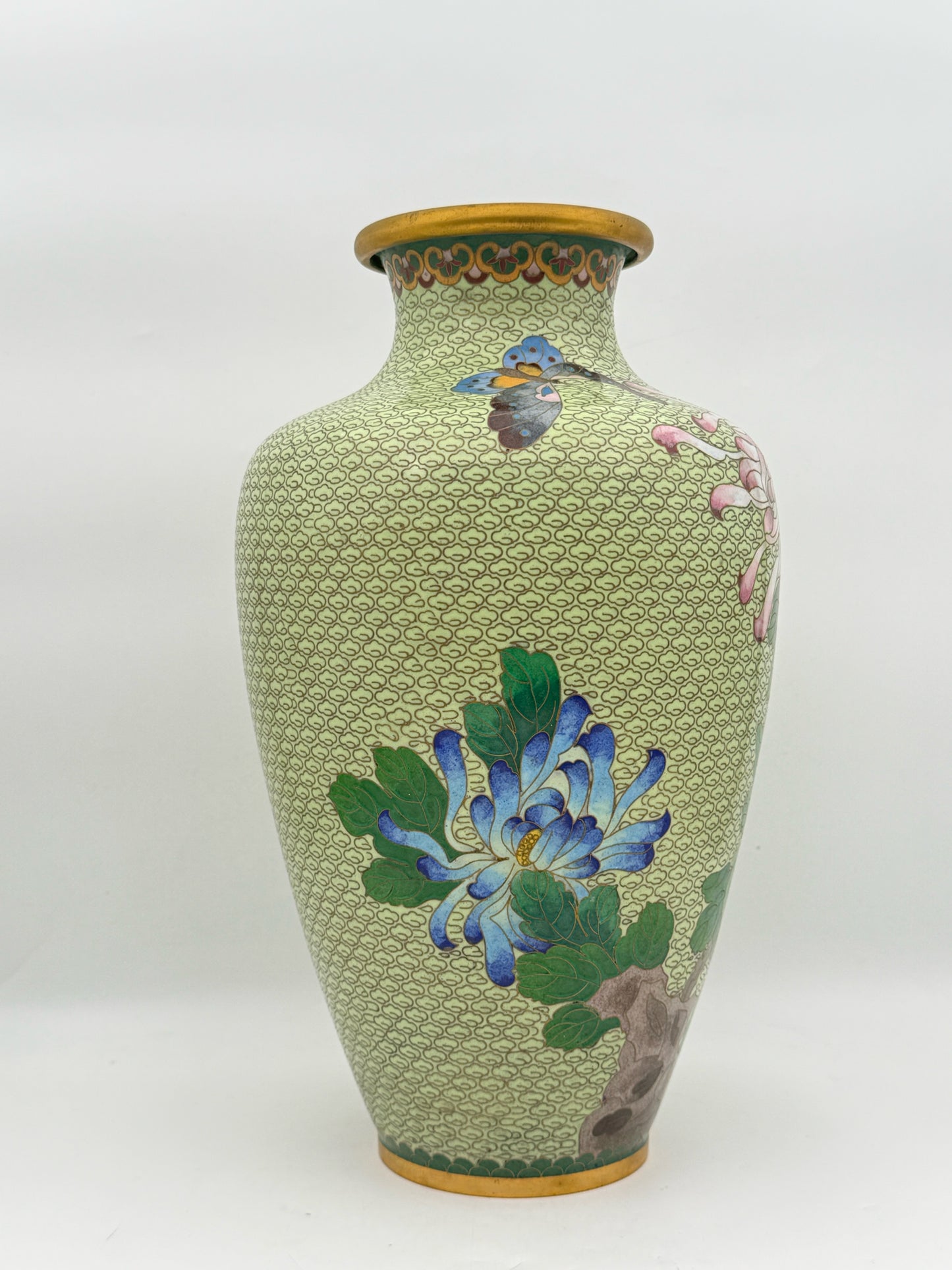 Vintage Chinese Cloisonne Enamel Vase