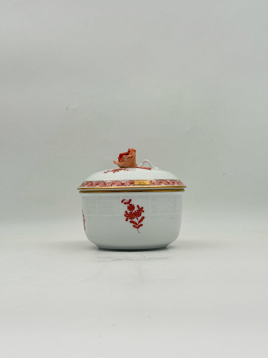 Herend Chinese Bouquet Rust Porcelain Sugar Bowl