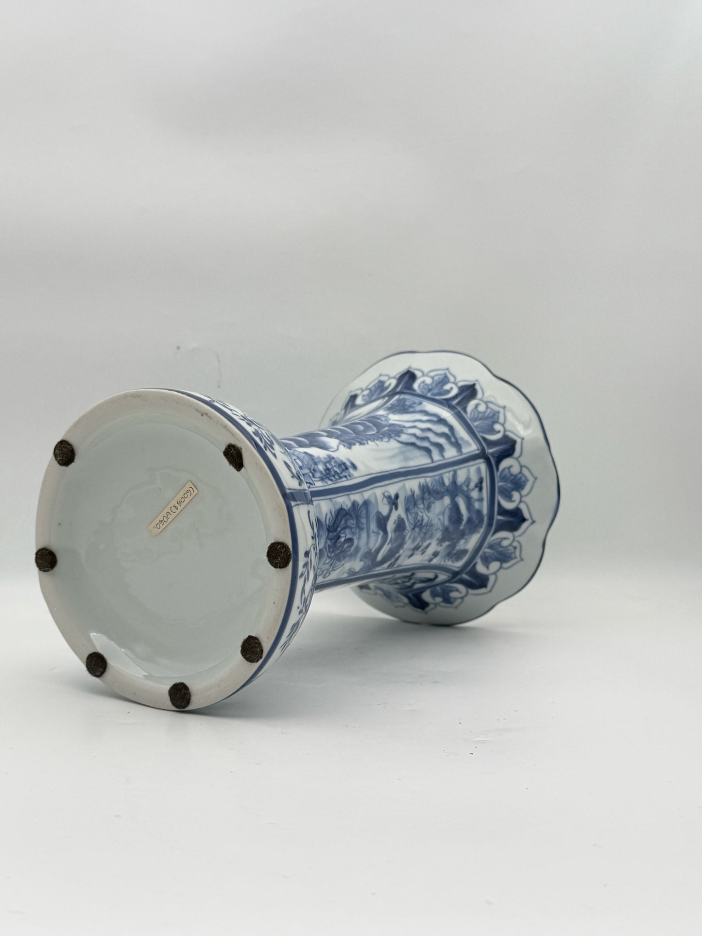Blue And White Chinoiserie Vase