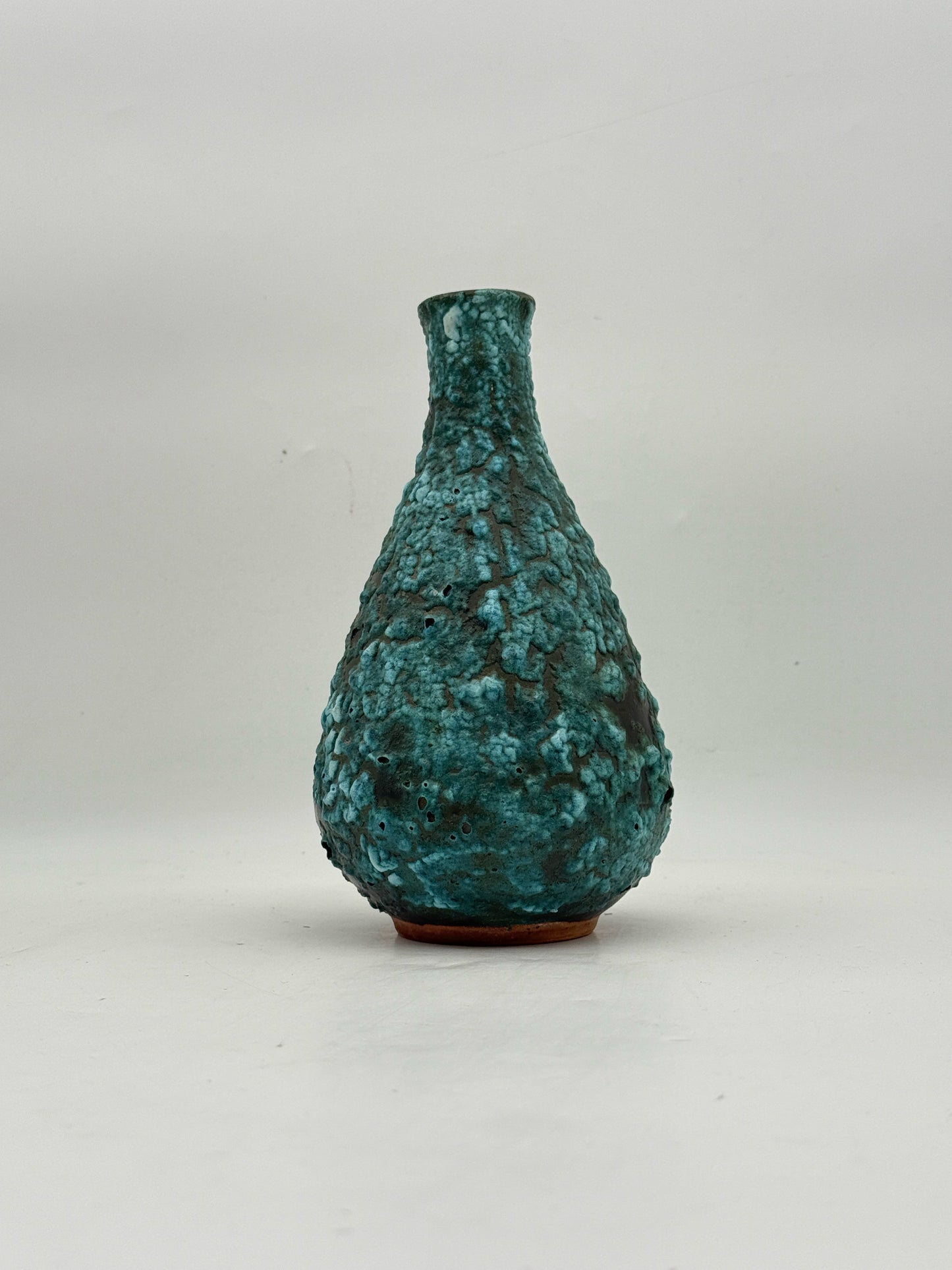 Guido Gambone Midcentury Blue Lava Vase