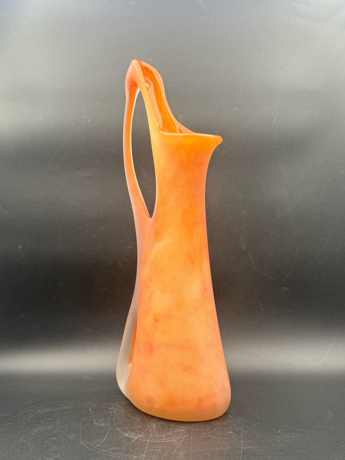 Orange Art Glass Vase