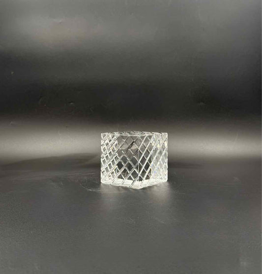 Baccarat Diamond Cut Cube Paperweight