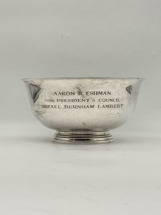 Tiffany & Co Sterling Silver Engraved President's Council Bowl