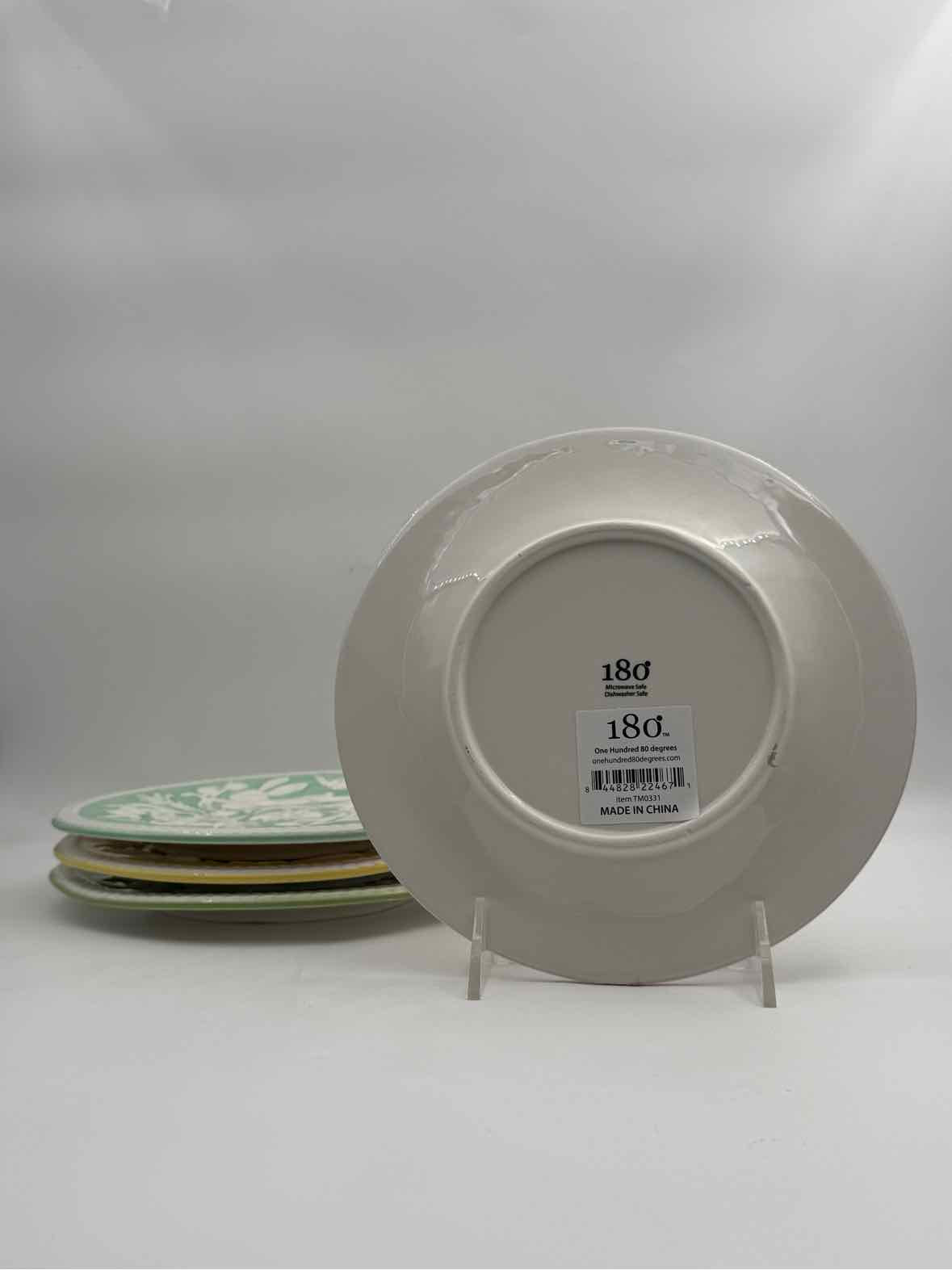 Easter Bunny Embossed Plates Set of 4 Pastel Assorted Colors Decor