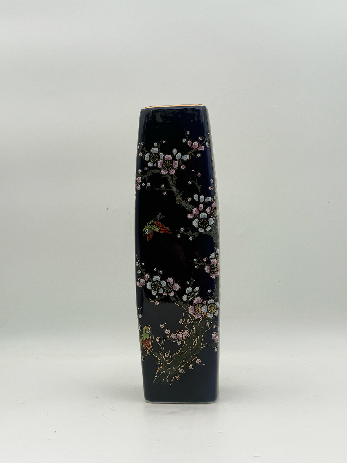 Japanese Cobalt Blue Flower Vase