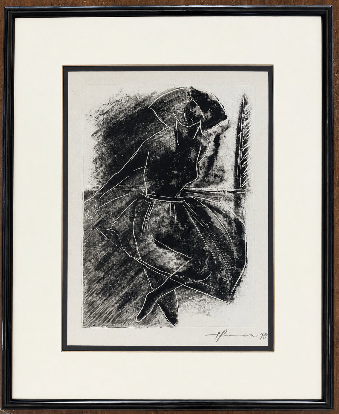 Framed Black And White Ballerina Print By Pablo Perea