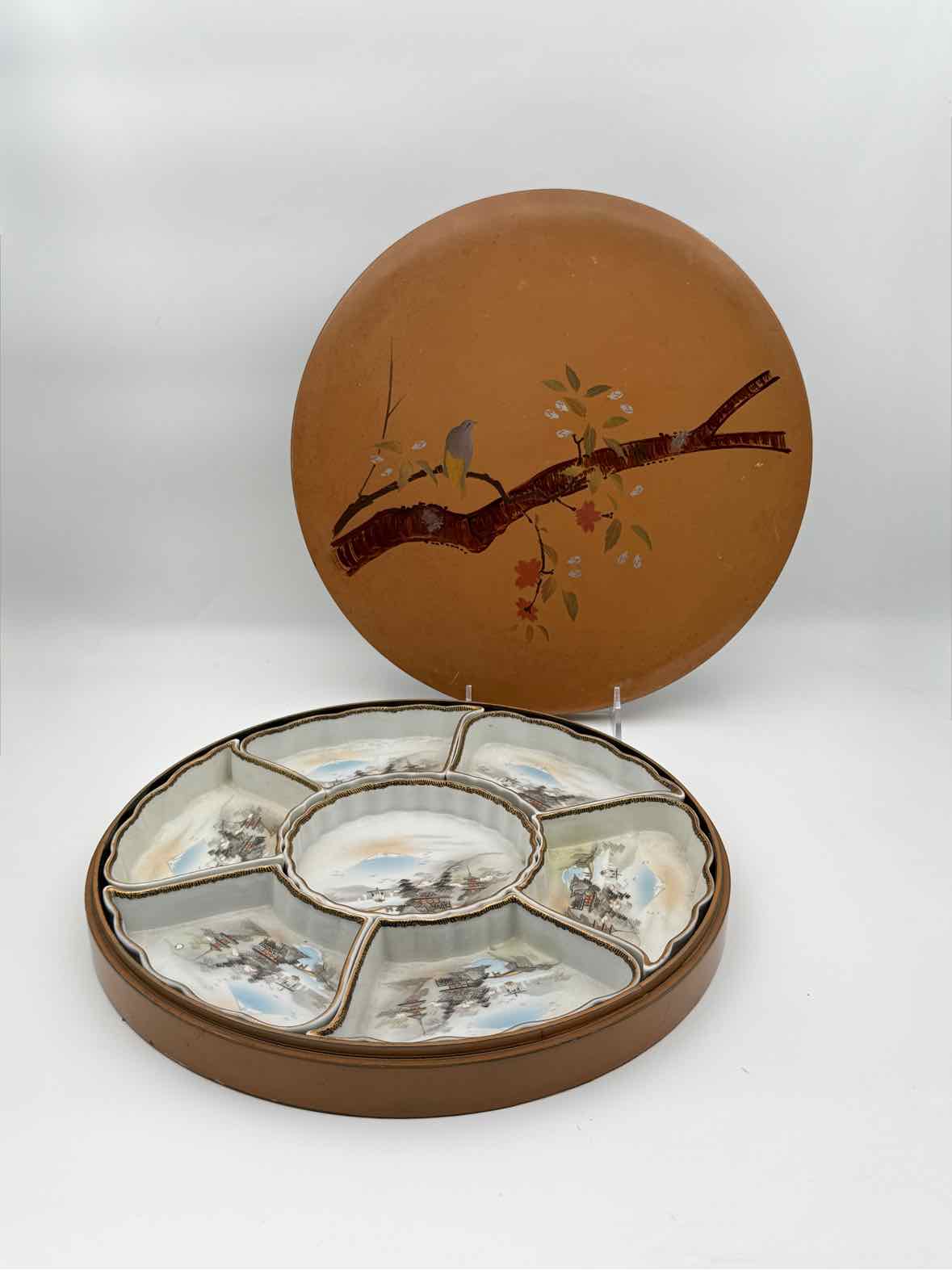Japanese Sweetmeat Box With Handpainted Box