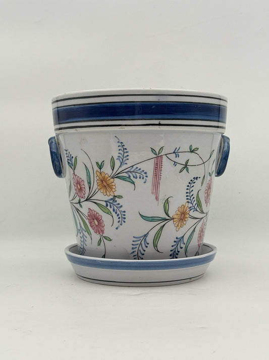 Portuguese Pagoda Cachepot With Underplate