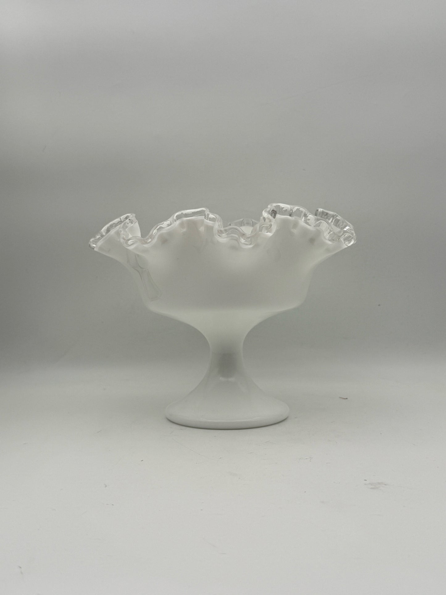 Milk Glass Pedestal Bowl