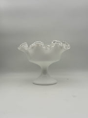 Milk Glass Pedestal Bowl