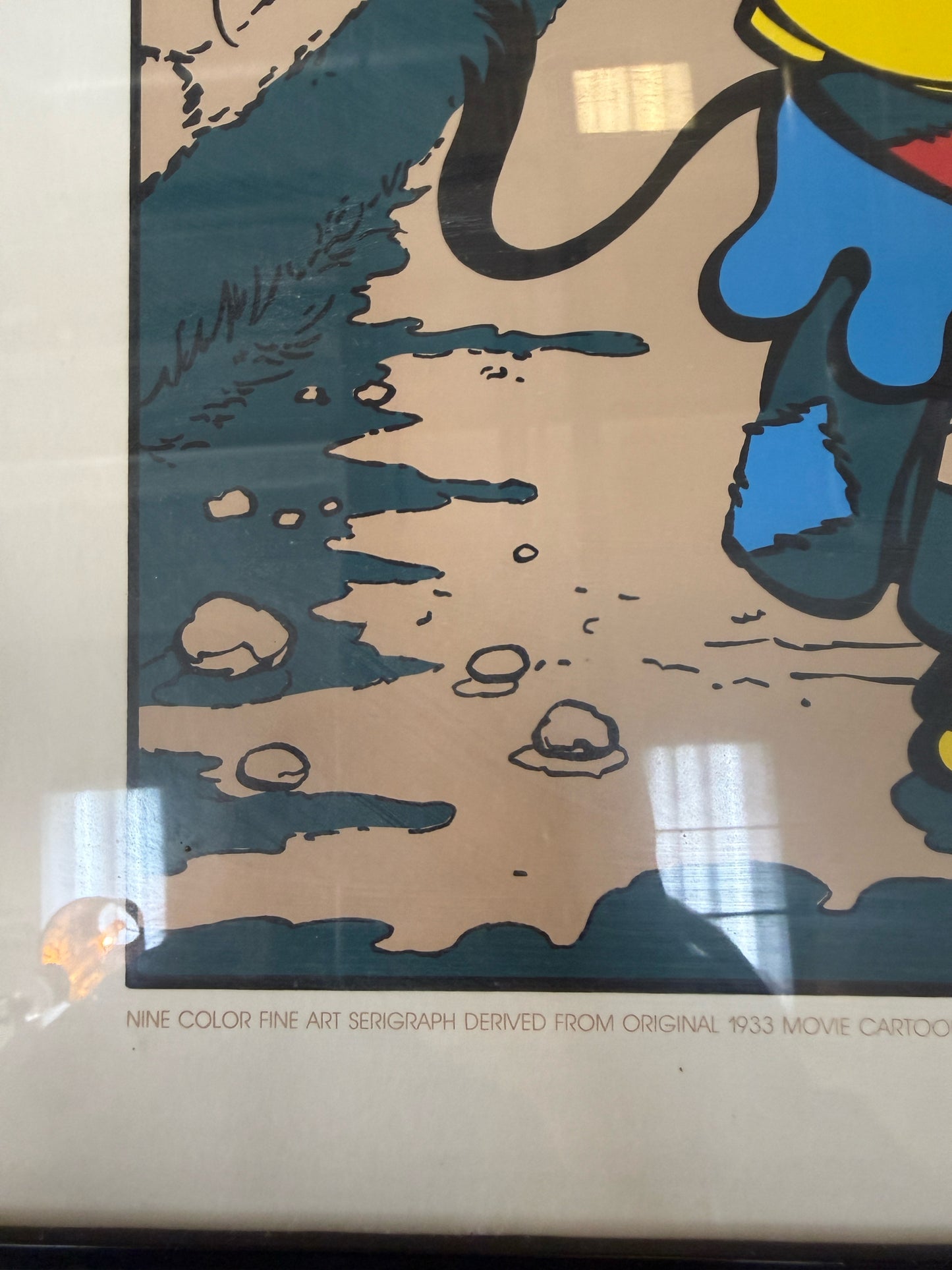 Framed Mickey Mouse "Ye Olden Days" Serigraph