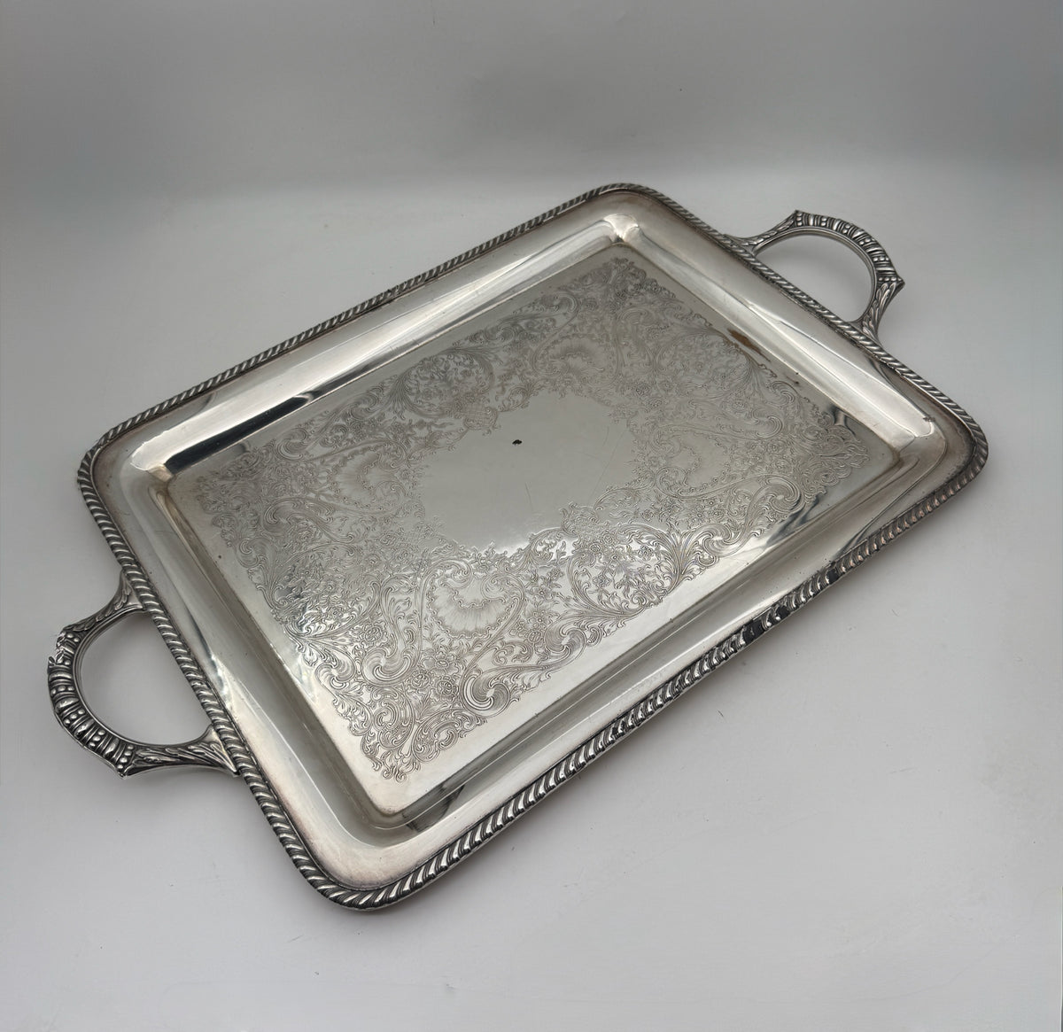 Silverplate Tray With Handles
