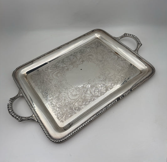 Silverplate Tray With Handles
