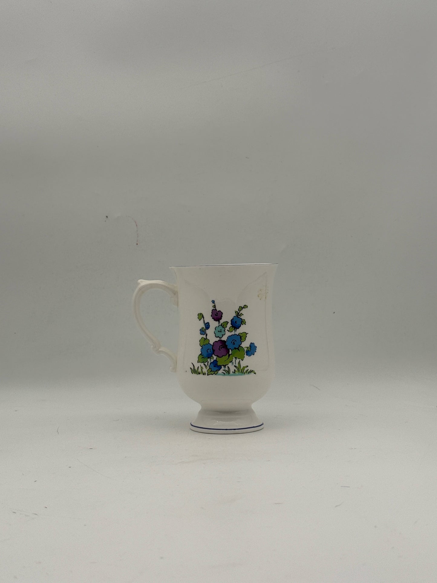 Staffordshire Gainsborough Footed Mug And Plate Dessert Set