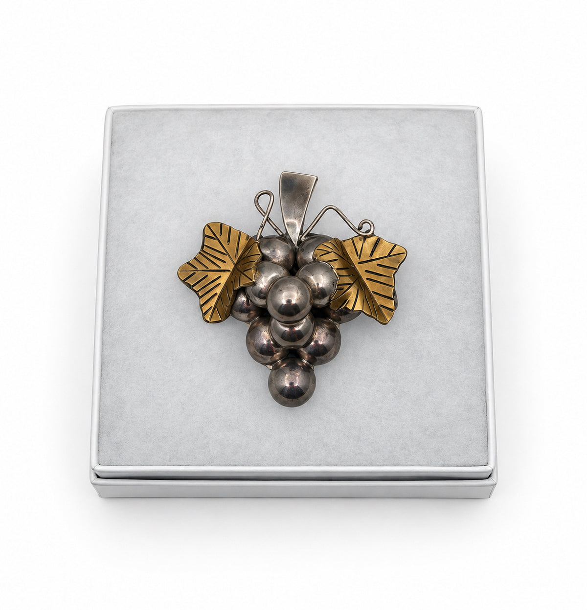 Mexican Sterling Silver Grape Pendant