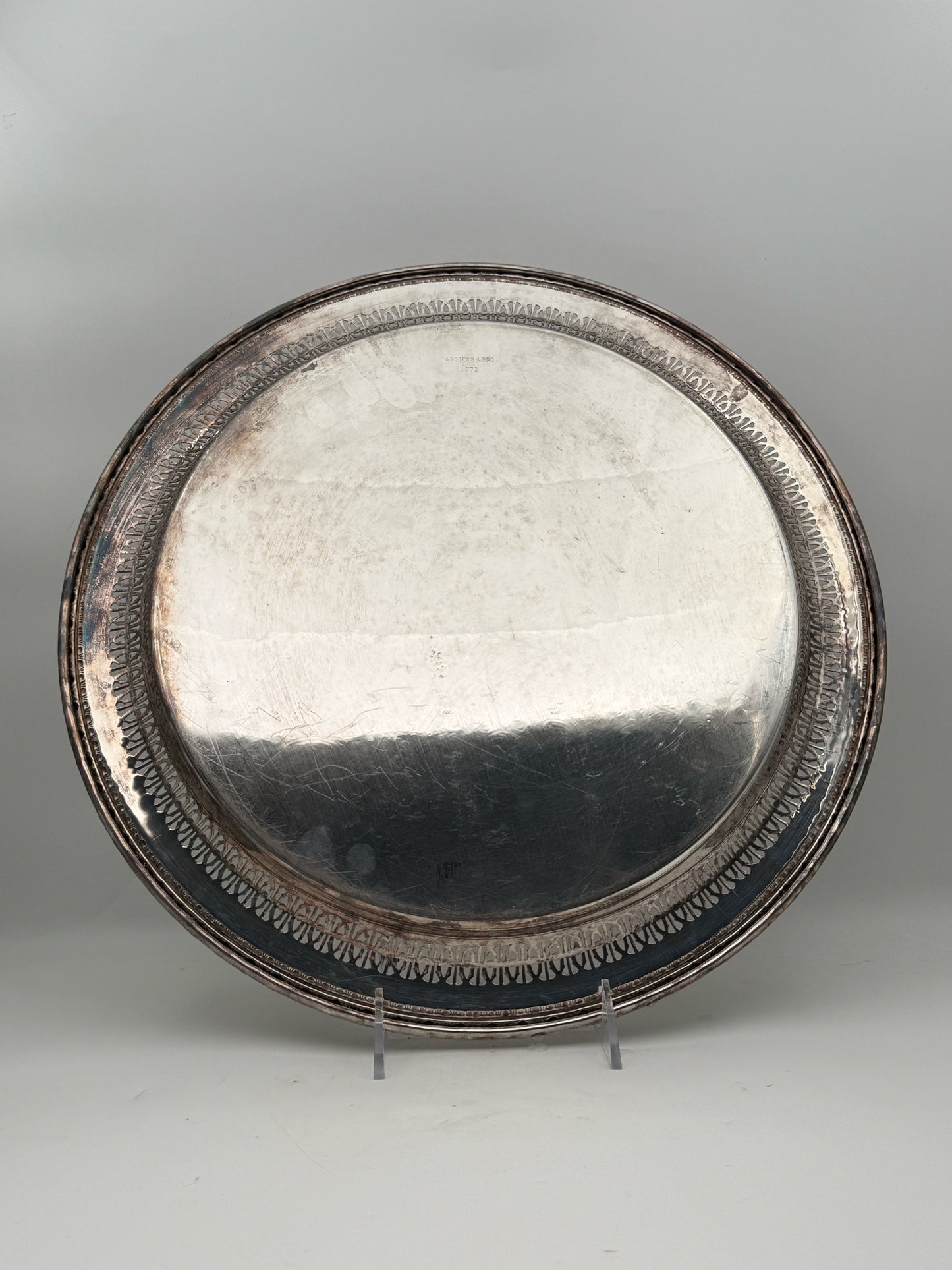Rogers And Bros Pierced Silverplate Tray