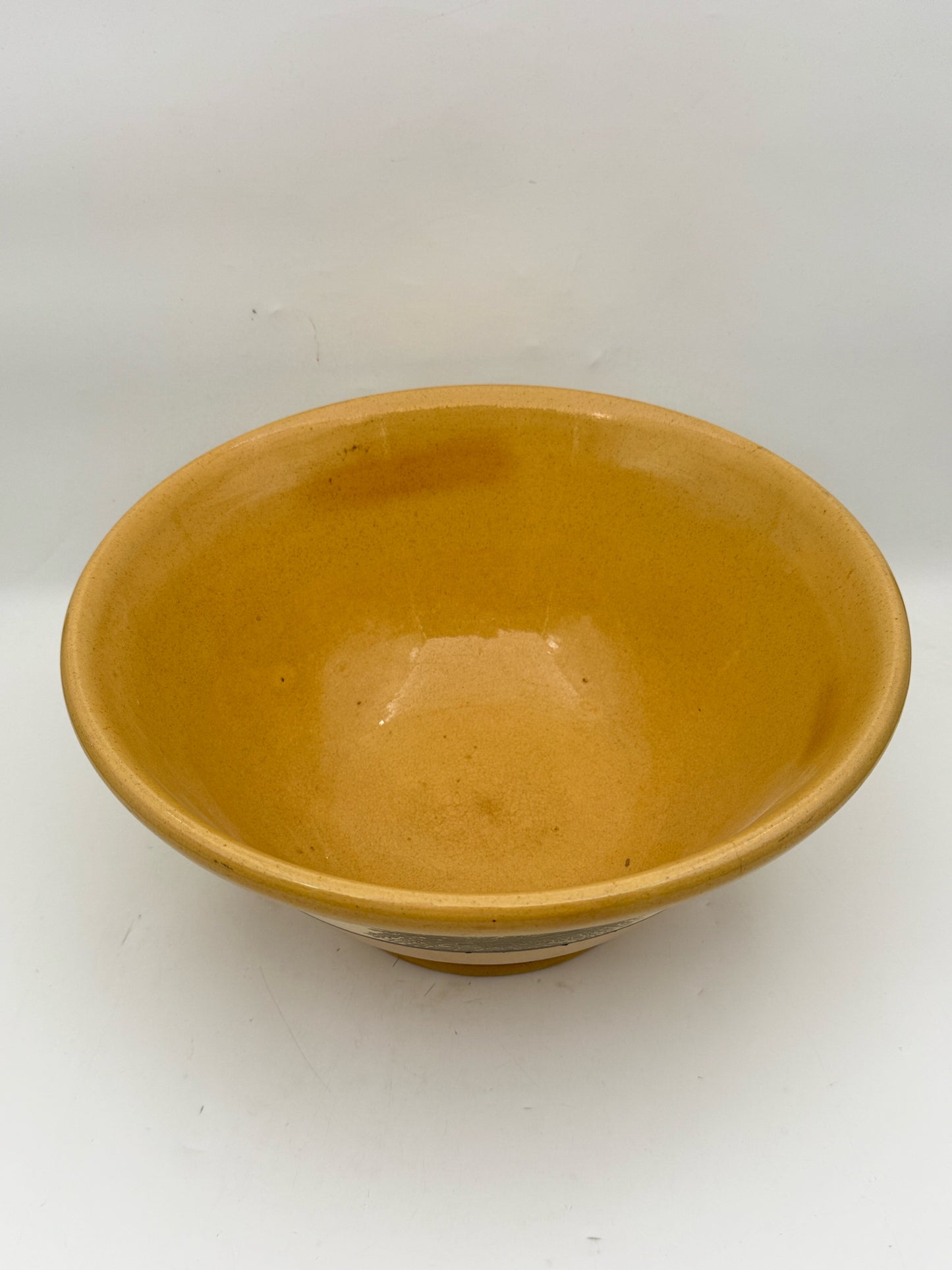 Antique Yellow Mocha Ware Bowl