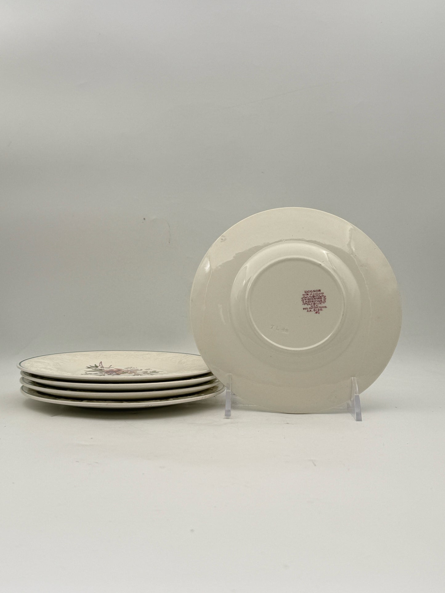 Wedgewood Patrician Bognor Dessert Plates- Set Of 5