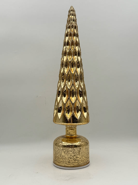 Gold Glitter Revolving Christmas Tree