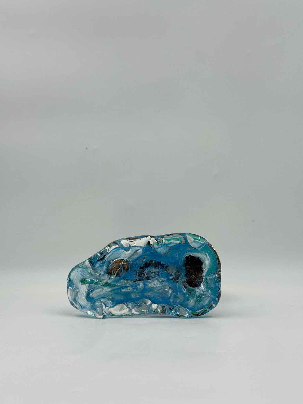 Czechoslovakia Art Glass Fisherman Figurine