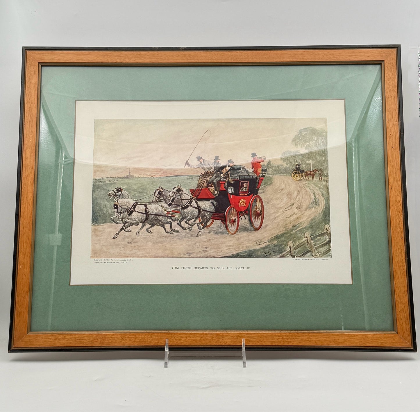 Ludovici "Tom Pinch Departs To Seek His Fortune" Framed Print