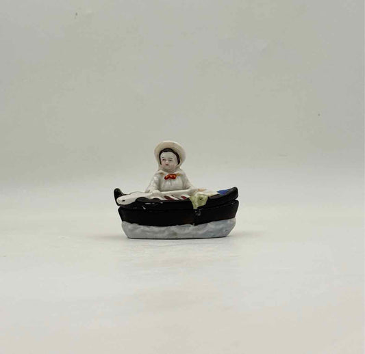 Boy In A Row Boat Trinket Box