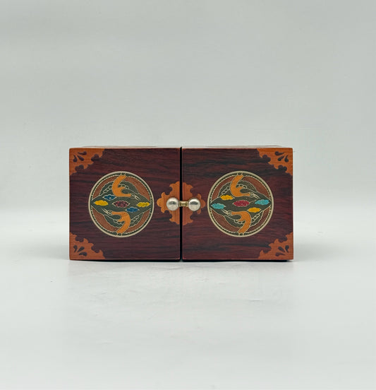 Korean Wood Inlay Jewelry Trinket Box